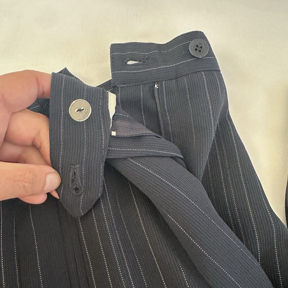 Garfield & Marks Sydney Trouser Black Pinstriped Pants Women's Size 14 Slacks - Picture 9 of 9